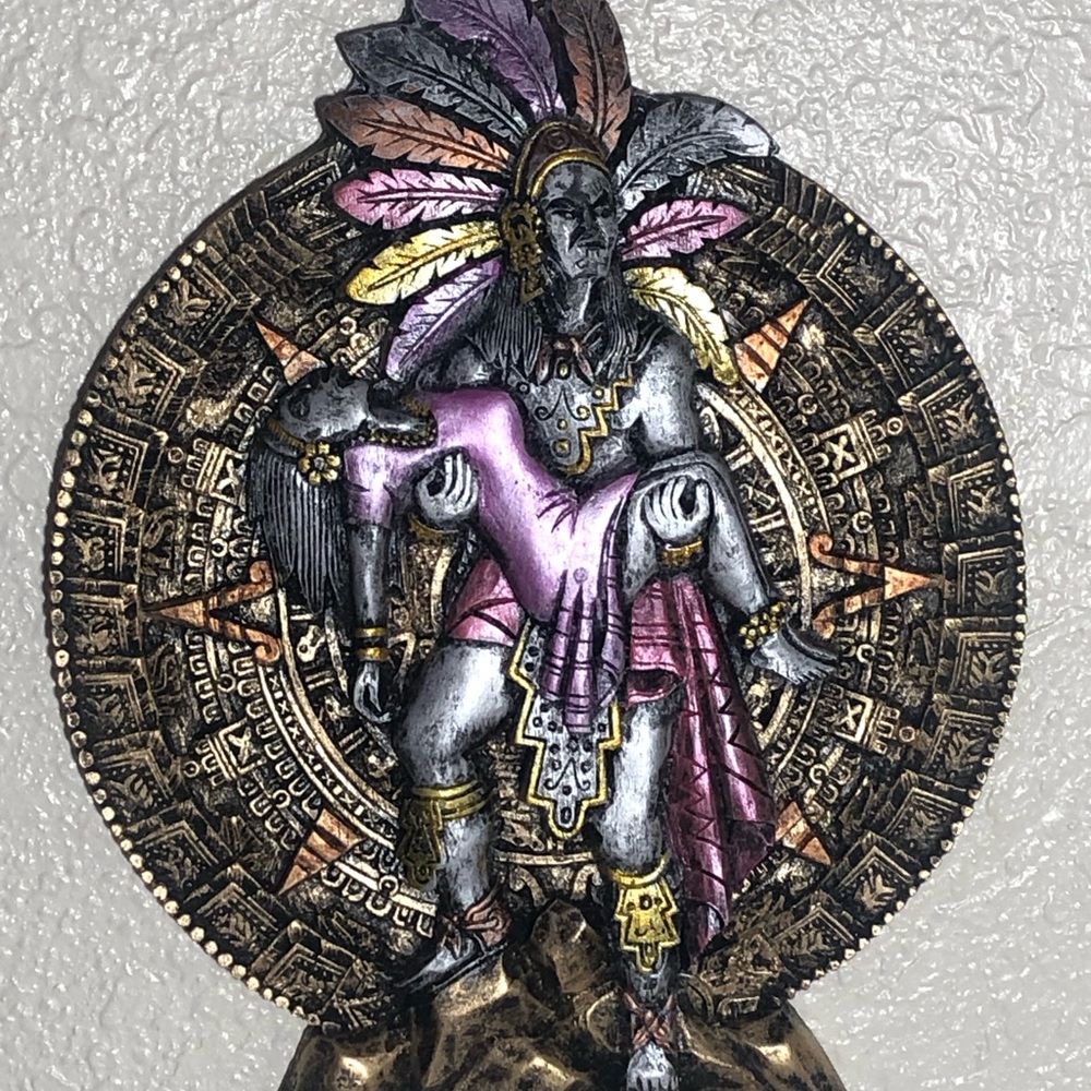 Aztec Warrior and Maiden Wall Plaque